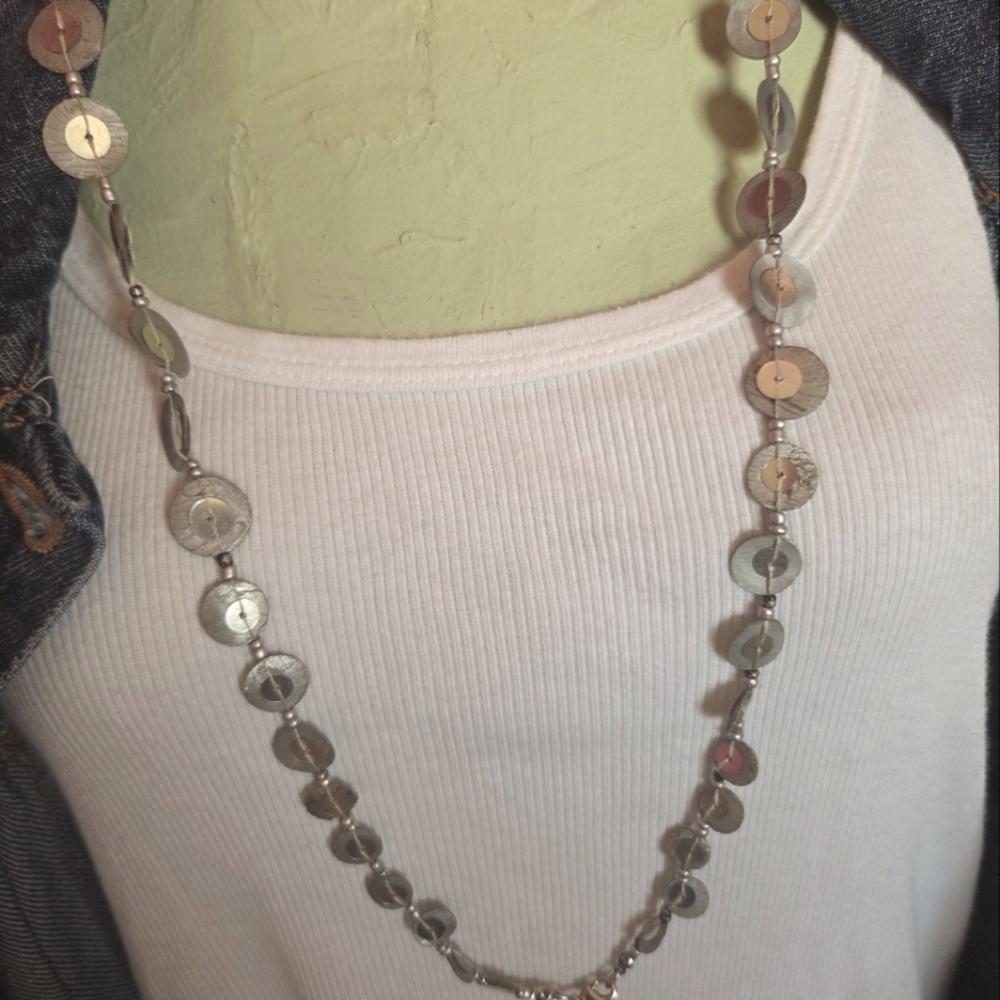 Silver Beaded Necklace